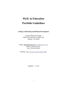 Portfolio Guidelines  - College of Education and Human