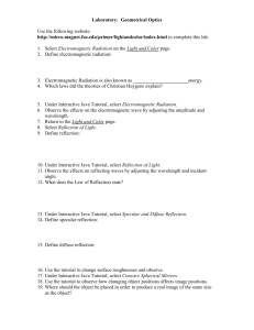 Laboratory: Geometrical Optics