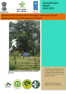 Biodiversity Conservation through Community based