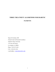 three treatment algorithms for diabetic patients