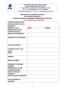 Proforma for delegates - Embassy of India, Bishkek