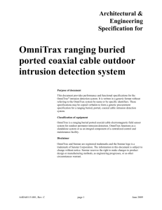 Buried ported coaxial cable outdoor intrusion detection