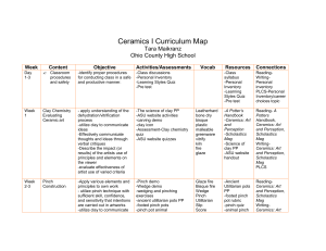 Ceramics Curriculum Map