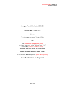 Annex 10 - Programme Agreement template (MSWORD)