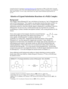 Kinetics of Ligand Substitution Reactions of a Pt(II) Complex