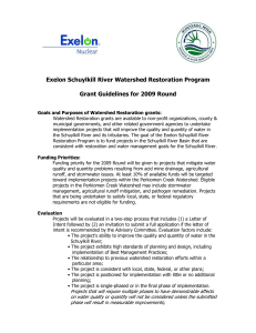 Exelon Schuylkill River Watershed Restoration Program