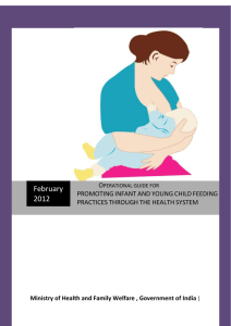 programme guide for promoting infant and young child feeding