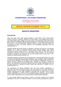 MPS-13 - Aquatic Disasters - International Life Saving Federation