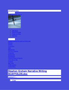 WritingWorks - Stephen Graham Narrative Writing SCAFFOLDS