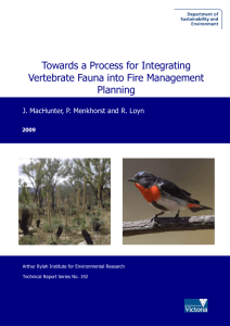 Towards a process for integrating vertebrate fauna into fire