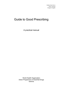 Guide to Good Prescribing - WHO archives