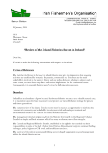 Response of Inland Fisheries Review IFO
