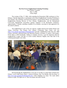 The First Freret Neighborhood Visioning Workshop, New Orleans