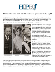 Filmmaker Ken Burns` latest—about the Roosevelts—previews at