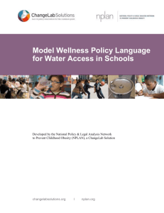 Water Access in Schools Model Policy