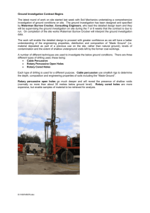 Ground Investigation Contract Begins