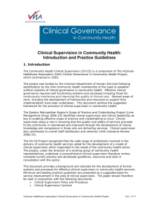 Clinical Supervision - HealthcareGovernance.org.au