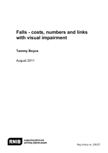 Falls costs, numbers and links with visual impairment