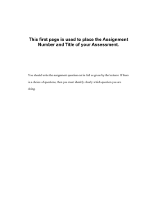 Assignment Writing Template - The University of Notre Dame Australia