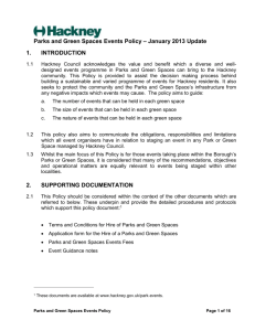 Parks and Green Spaces events policy (Word