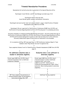 Triennial Reevaluation Procedures