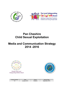 Pan Cheshire Child Sexual Exploitation Communication Strategy