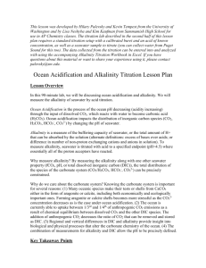Ocean Acidification and Alkalinity Titration Lesson Plan