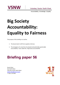 From Equality to Fairness: Big Society Accountability