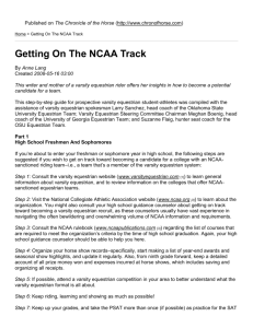 Getting On The NCAA Track by Ann Lang, Chronicle of the