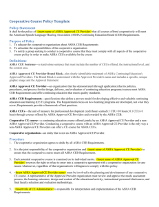 Cooperative Course Policy Template - American Speech