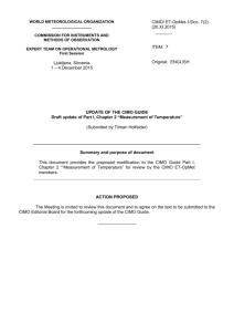 Update of Chapter 2 “Measurement of temperature”