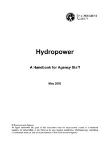316_ZZ Hydropower – A Handbook for Agency Staff