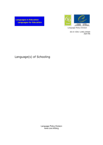 Language(s) of Schooling