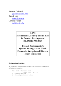 Unit cost estimation