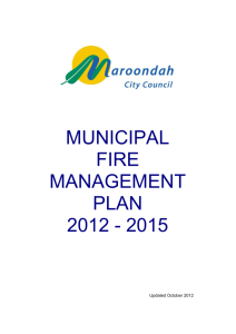 Municipal Emergency Fire Management Plan