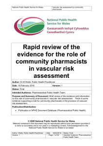 A rapid review of the evidence for the role of community pharmacists