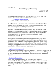 NPL – Natural Language Processing