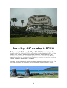 Part 2 RNAS+8 Proceedings - The Regional Network for Research