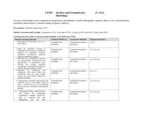 Surface and Groundwater Hydrology