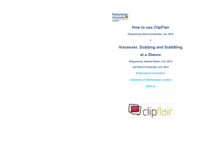 ClipFlair Guide and AVT Translation 2014-15