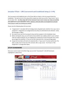 Coursework/Gradebook Setup