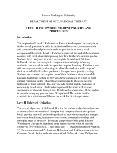 Level II Fieldwork Objectives - Eastern Washington University
