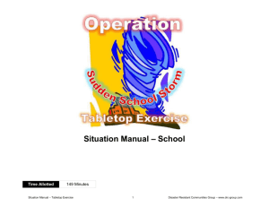 SSS-SituationManual-School - Disaster Resistant Communities