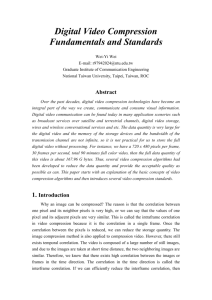 Digital Video Compression Fundamentals and Standards Wei