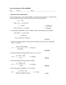 Chem Gas Worksheet 5