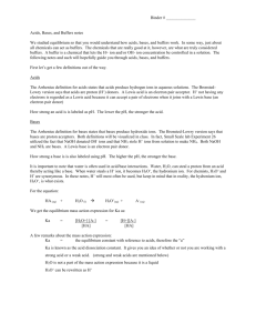 Acids, Bases, and Buffers notes