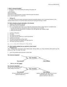 Classroom DISCIPLINE - Dana Hurtova