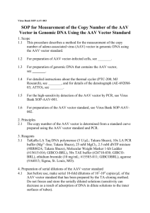 SOP for Measurement of Copy Number of AAV Vector in Genomic