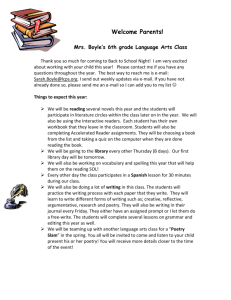 Miss Haug`s Language Arts Class