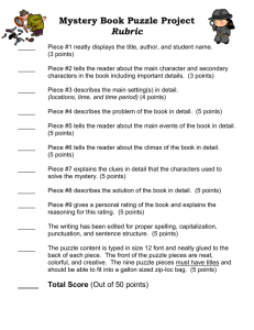 Mystery Book Puzzle Project - SchoolWorld an Edline Solution